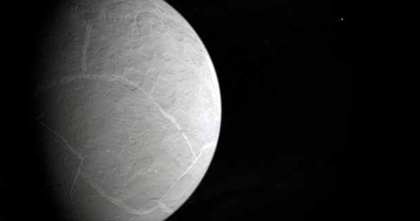 Карликовая Планета Эрис Вращается Открытом Космосе — стоковое видео