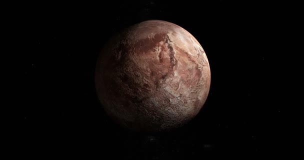 Planeta Pitică Makemake Rotește Propria Orbită Spațiul Cosmic Bucla — Videoclip de stoc