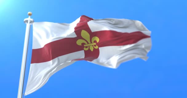 英国中部的大教堂市和林肯郡县城林肯旗 — 图库视频影像