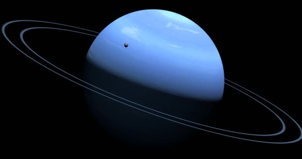 Satellite Néréide Orbite Autour Planète Neptune — Video