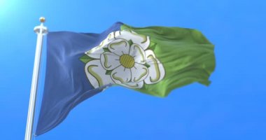 East Riding Yorkshire İngiltere'de İngilizce sahəsi bayrağı. Döngü