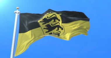Baden-Wrttemberg Almanya Alman federal devlet bayrağı. Döngü