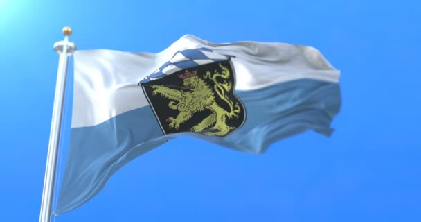 Flagge der Region Oberbayern, in Deutschland. Schleife