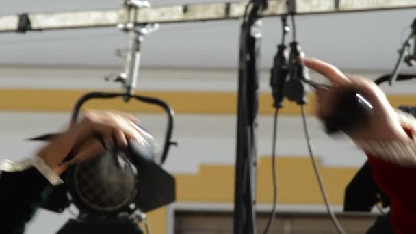 Руки Танцоров Танцуют Сцене Малаги Вердиалеса Солнечный День — стоковое видео