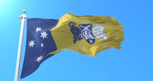 Vlag Van Het Federaal District Van Australian Capital Territory Federal — Stockvideo