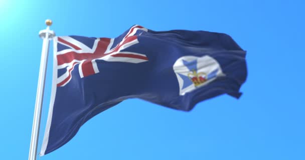 Σημαία Του Κράτους Του Queensland Αυστραλία Βρόχου — Αρχείο Βίντεο