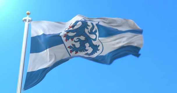 Bandera Ciudad Ingolstadt Estado Bavaria Alemania Bucle — Vídeo de stock