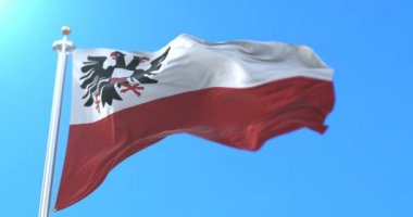 Almanya'nın kuzeyinde Schleswig-Holstein, Hansa Lbeck şehir bayrağı. Döngü