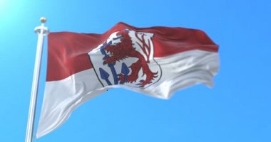 North Rhine-Westphalia, Almanya Dsseldorf şehir bayrağı. Döngü