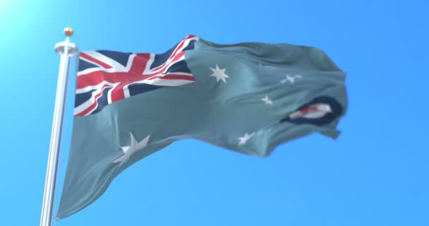 Royal Australian Air Force Ensign Australië Loop — Stockvideo