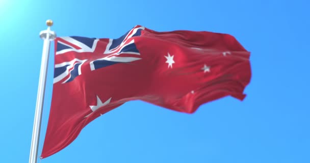 Australian Red Ensign Australia Pętla — Wideo stockowe