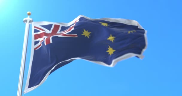 Australasian Transportation League Flag Australia Bucle — Vídeo de stock