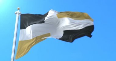 Quebec, Kanada Kanada Eyaleti Levis şehir bayrağı. Döngü