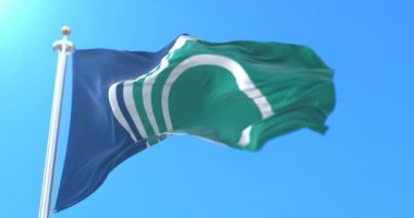 Ontario, Kanada Kanada Eyaleti başkenti şehir Ottawa bayrağı. Döngü