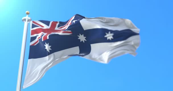 Australian Federation Flag New South Wales Ensign Australie Boucle — Video