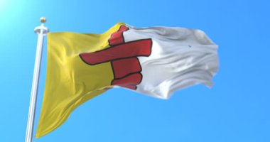 Federal toprakları Nunavut, Kanada bayrağı. Döngü