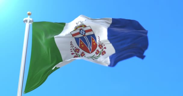 Флаг Федеральной Территории Юкон Канада Петля — стоковое видео