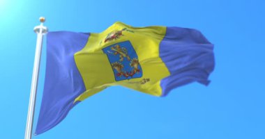 İtalyan Frosinone eyaletinin Lazio, İtalya'nın bölgedeki bayrağı. Döngü