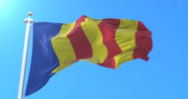 Campania, İtalya bölgesinin İtalyan şehir Salerno bayrağı. Döngü