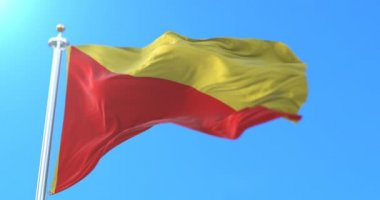 İtalyan şehir Palermo İtalya'da Sicilya bölgesinde bayrağı. Döngü
