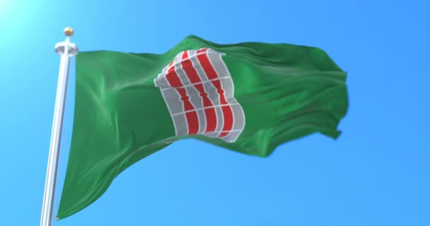 Flagge Der Italienischen Region Umbrien Italien Schleife — Stockvideo