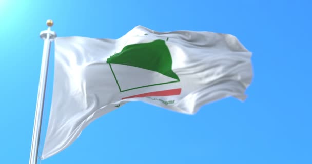 Vlag Van Italiaanse Regio Emilia Romagna Italië Loop — Stockvideo