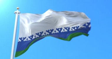 Rusya 'nın Nenets Özerk Okrug federal şahsı bayrağı. Döngü