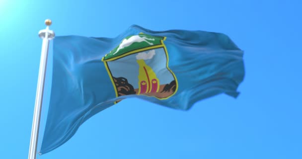 Bendera Kota Dan Pusat Administrasi Barnaul Dari Altai Krai Rusia — Stok Video