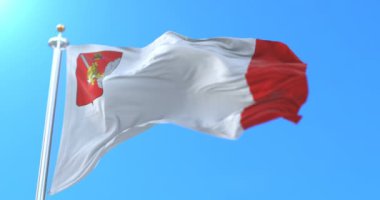Rusya, Vologda Oblastı 'nın Rusya Federal Bayrağı. Döngü