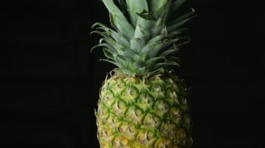Siyah arka planda ananas salınımı