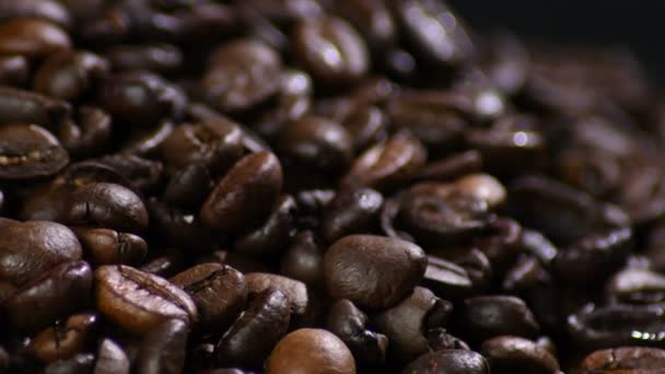 Coffee Grains Beans Gyrating — Stock Video