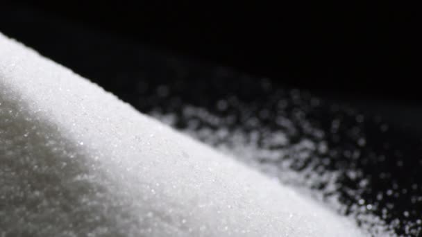 Weiße Zuckerkörner Kreiseln — Stockvideo