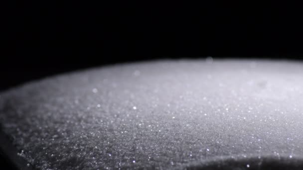 Açúcar Branco Refinado Giroscópio Cristalizado — Vídeo de Stock