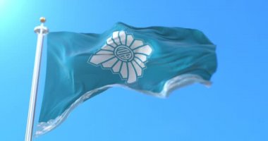 Japonya 'nın başkenti Toyama' nın bayrağı. Döngü