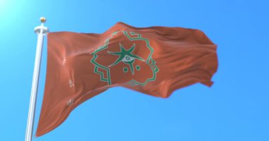 Japonya 'nın başkenti Nara' nın bayrağı. Döngü