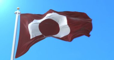 Japonya 'nın Kumamoto Bölgesi Japon bayrağı. Döngü