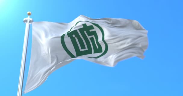 Bandeira Prefeitura Gifu Japonesa Japão Loop — Vídeo de Stock