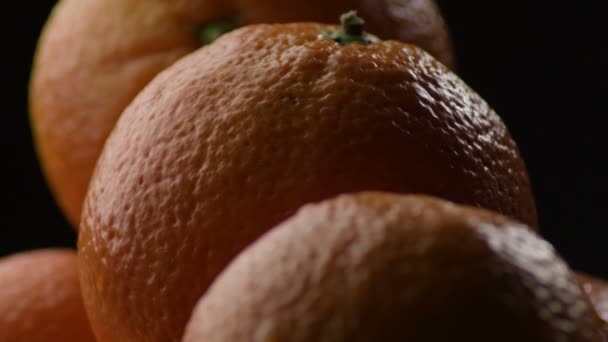 Orange Fruit Together Other Oranges Gyrating — Stock Video