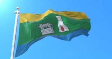 Flag of the city of Yekaterinburg in Sverdlovsk Oblast, Russia. Loop