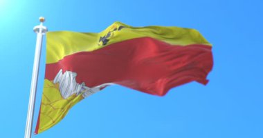 Şehrin bayrağı ve Voronezh idari merkezi, Rusya. Döngü