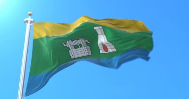 Flag of the city of Yekaterinburg in Sverdlovsk Oblast, Russia. Loop