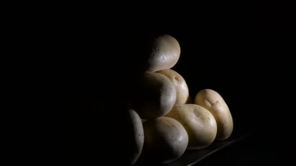 Hora Přírodní Bramborové Zeleniny Točí Solanum Tuberosum — Stock video