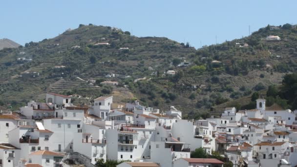 Sayalonga Typisch Andalusisch Dorp Met Witte Huizen Kerk Spanje — Stockvideo