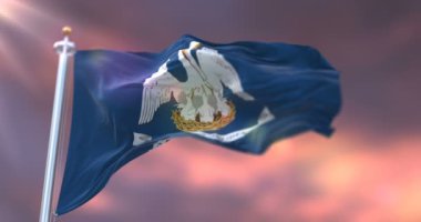 Louisiana bayrağı gün batımında, Birleşik Devletler bölgesi - döngü