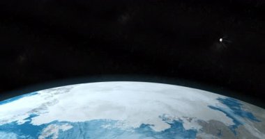 Sputnik Uydusu Dünya 'nın yörüngesinde