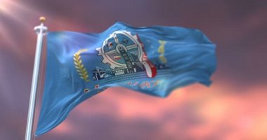 Milwaukee bayrağı gün batımında, Amerika Birleşik Devletleri - döngü