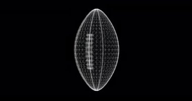 Bir ragbi topunun hologram ekranı - döngü