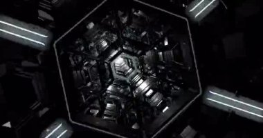 Fütürist bir tünelde seyahat ve dönüş - döngü