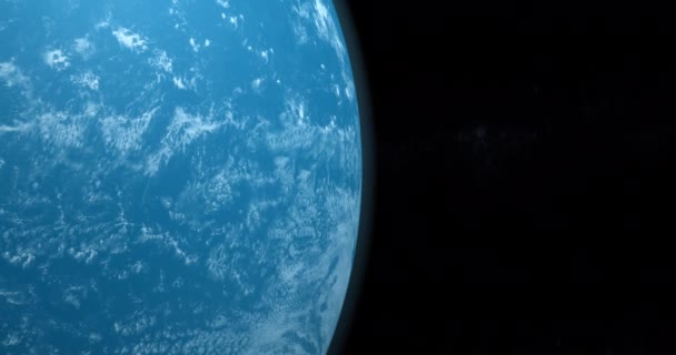 Хмари Блакитній Планеті Земля Рухається Космосу — стокове відео