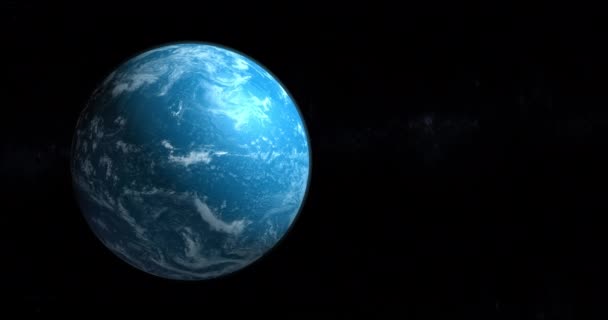 Nuages dans une planète bleue se déplaçant de l'espace 